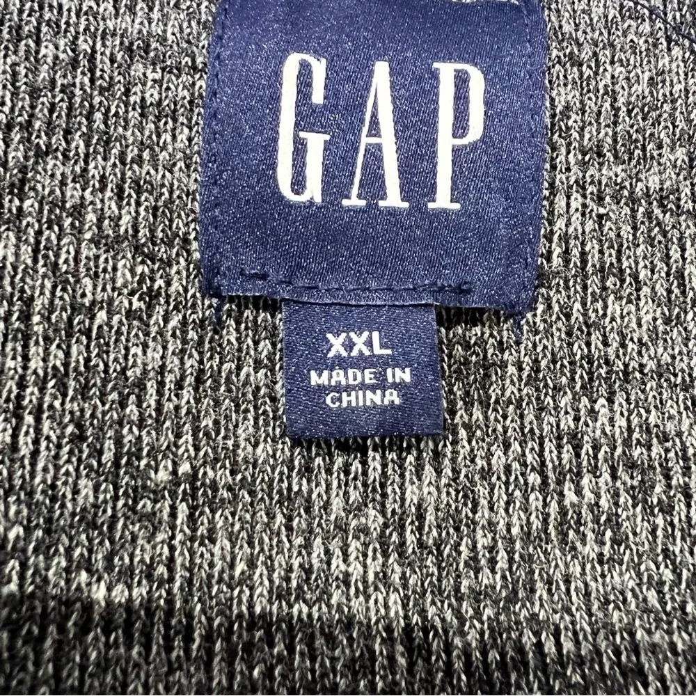 GAP Gray Quarter Zip Pullover Sweater XXL Men’s Mock Neck Casual Sweatshirt